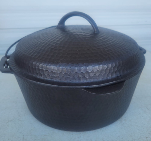 Vintage hammered cast iron - cast, no